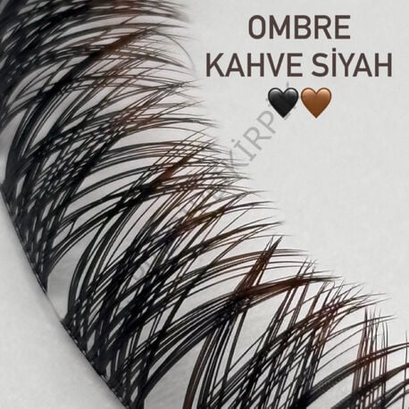 Ombre Siyah Kahverengili Volum Kirpik