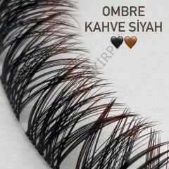 Ombre Siyah Kahverengili Volum Kirpik