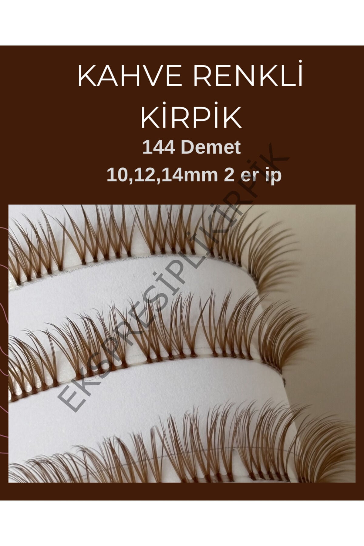 Milano Kirpik Rus Volüm kahve renk 6’lı Mix 10-12-14 mm 144 Demet kahve-Mmix_1