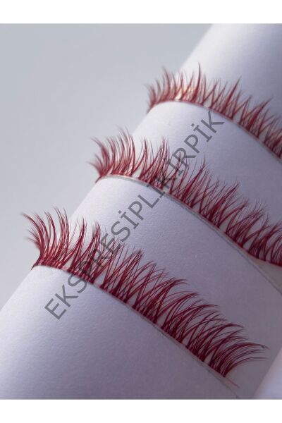 Mürdüm renkli Anime Kirpik İpli Ekspres Kirpik mix 10,12,14mm 6ip kingmurdum_1