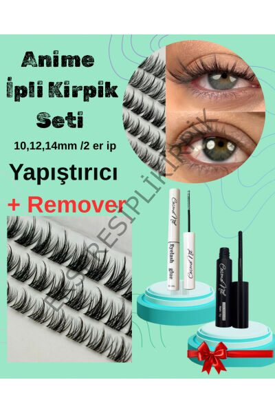 Anime Kirpik Seti Yapıştırıcı + Remover 3lianimeking_1