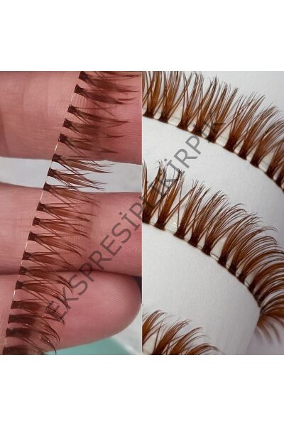 Kumral Kahve Kirpik Mix Paket 10-12-14 mm | Her Ölçüden 2’şer İp | 15 Uygulamalık kumral024_1