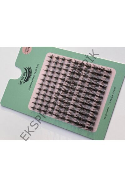 Hazır Demet Tekli Kirpik – Anime Etkili Gerçek Kıl Mix (8-14 mm) – 10 Sıra 160 Demet FG36_1