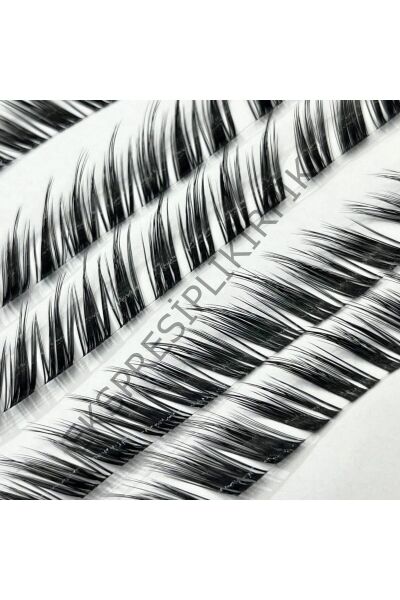 Ekspres Kirpik; Fox Kirpik; tilki efekti kirpik; ipli kirpik;cat eyes kirpik; 14mm 4ip fox14mm_1