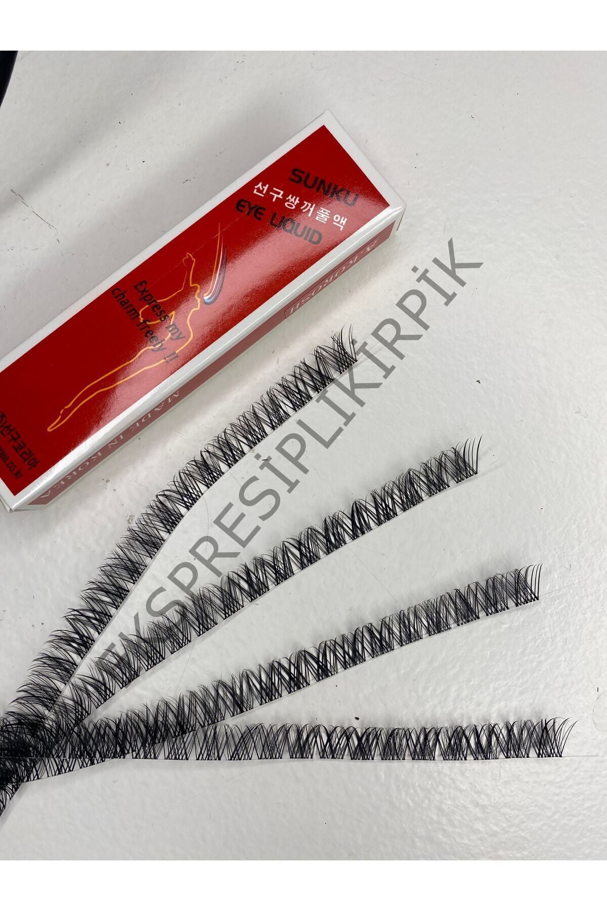 12 Uygulamalı Ekspres Kirpik Seti ,ipli Kirpik ,takma Kirpik ,5ip (12MM) SeF12_1