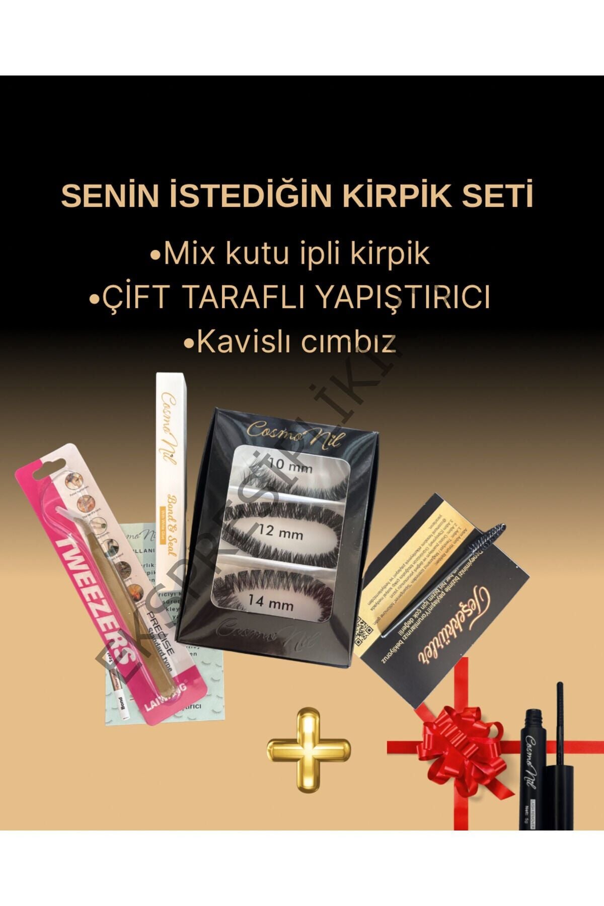 İnfluencer İpli Kirpik Seti | Evde Kolay Kirpik Uygulama Seti | Pratik İpek Kirpik Seti