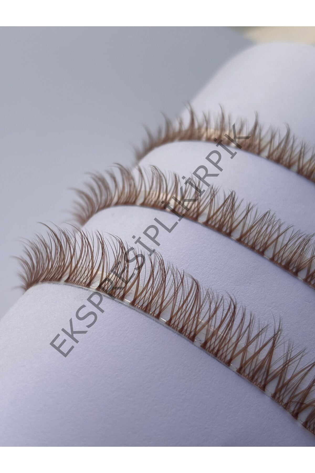 Anime Kirpik King Model Kahve Rengi Mix 6’lı 10-12-14 mm Doğal Hacimli İpli Kirpik
