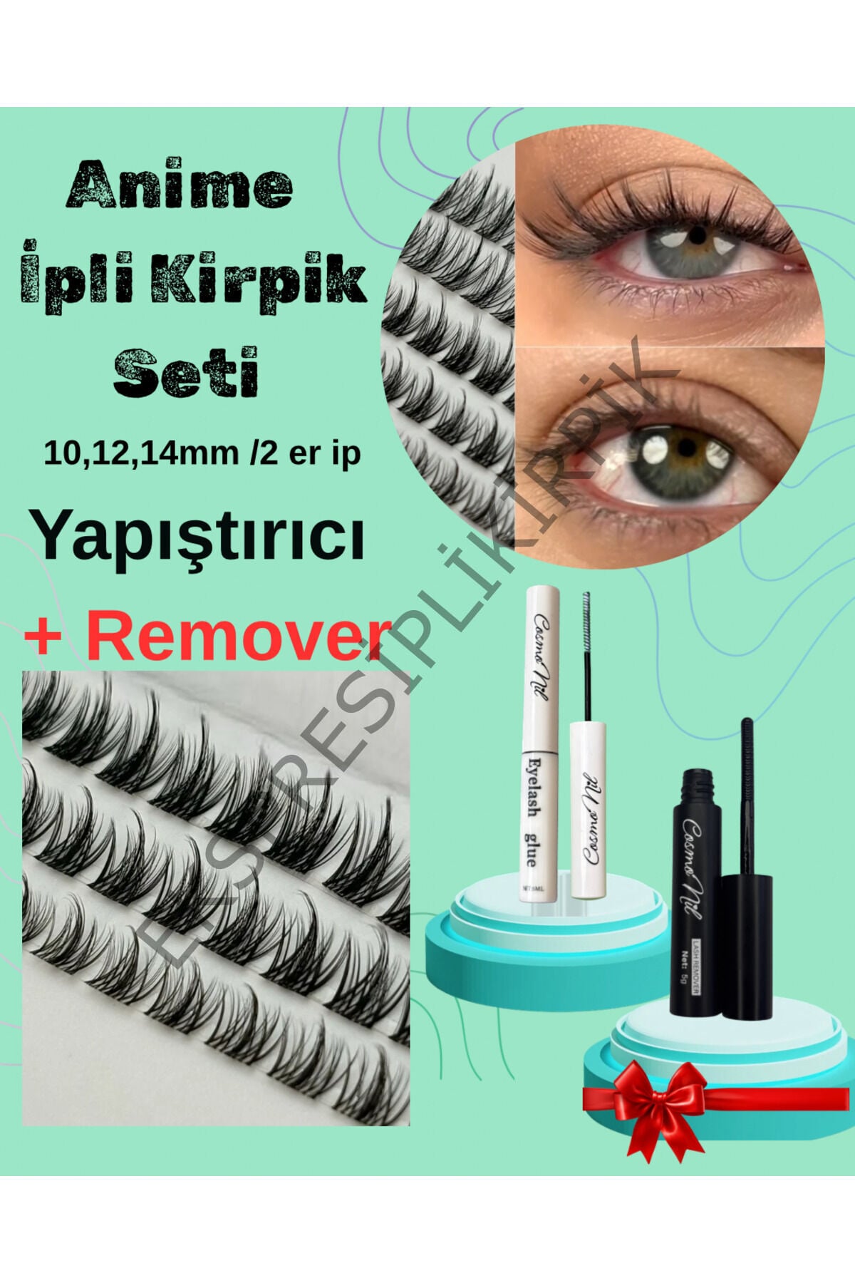 Anime Kirpik Seti Yapıştırıcı + Remover