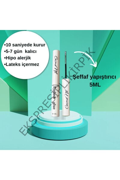 Fırçalı Şeffaf Kırpık Yapıştırıcısı 1 adet 5gr – 5-7 Gün Kalıcı Hipo alerjik