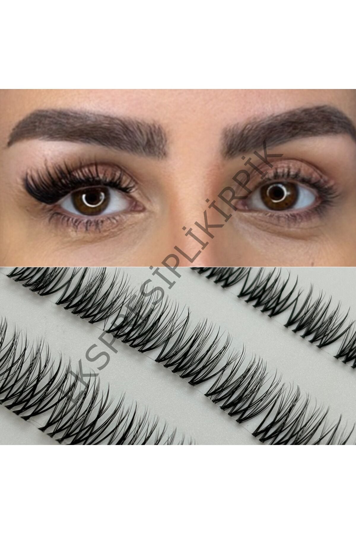 İpli Kirpik; Milano Kirpik; Rus volumlu kirpik; pratik ipek kirpik; 10mm 5ip 120 Demet