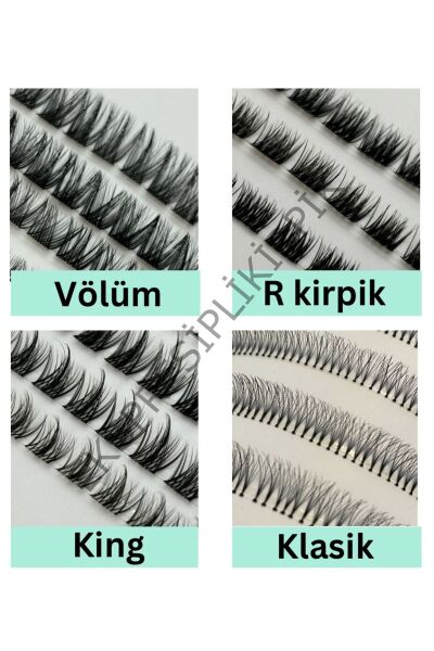 Ekspres kirpik başlangıç seti ipli kirpik seti kirpik seti kirpik seti35-40 uygulamalık